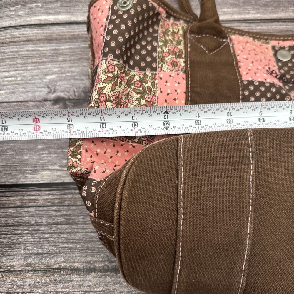 Rare Y2K Life is Good Patchwork Shoulder Tote Floral Polka Dots Coconut Girl - Picture 8 of 10